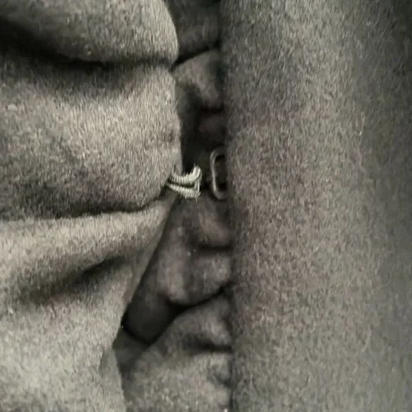 EUC Milly of New York Forest Green Wool Blend Ruffle Collar Trim Coat - Size 10 - Picture 9 of 11